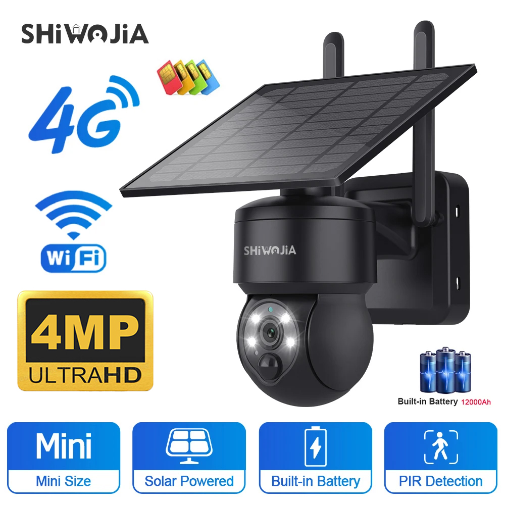 Garden Camera - SHIWOJIA WIFI bezprzewodowa kamera słoneczna PTZ