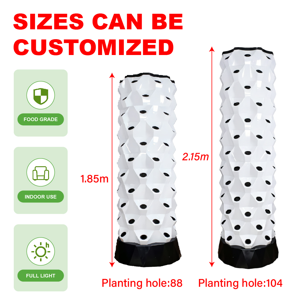 Hydroponic Tower - Nowoczesny, 30-litrowy, plastikowy zbiornik na wodę,