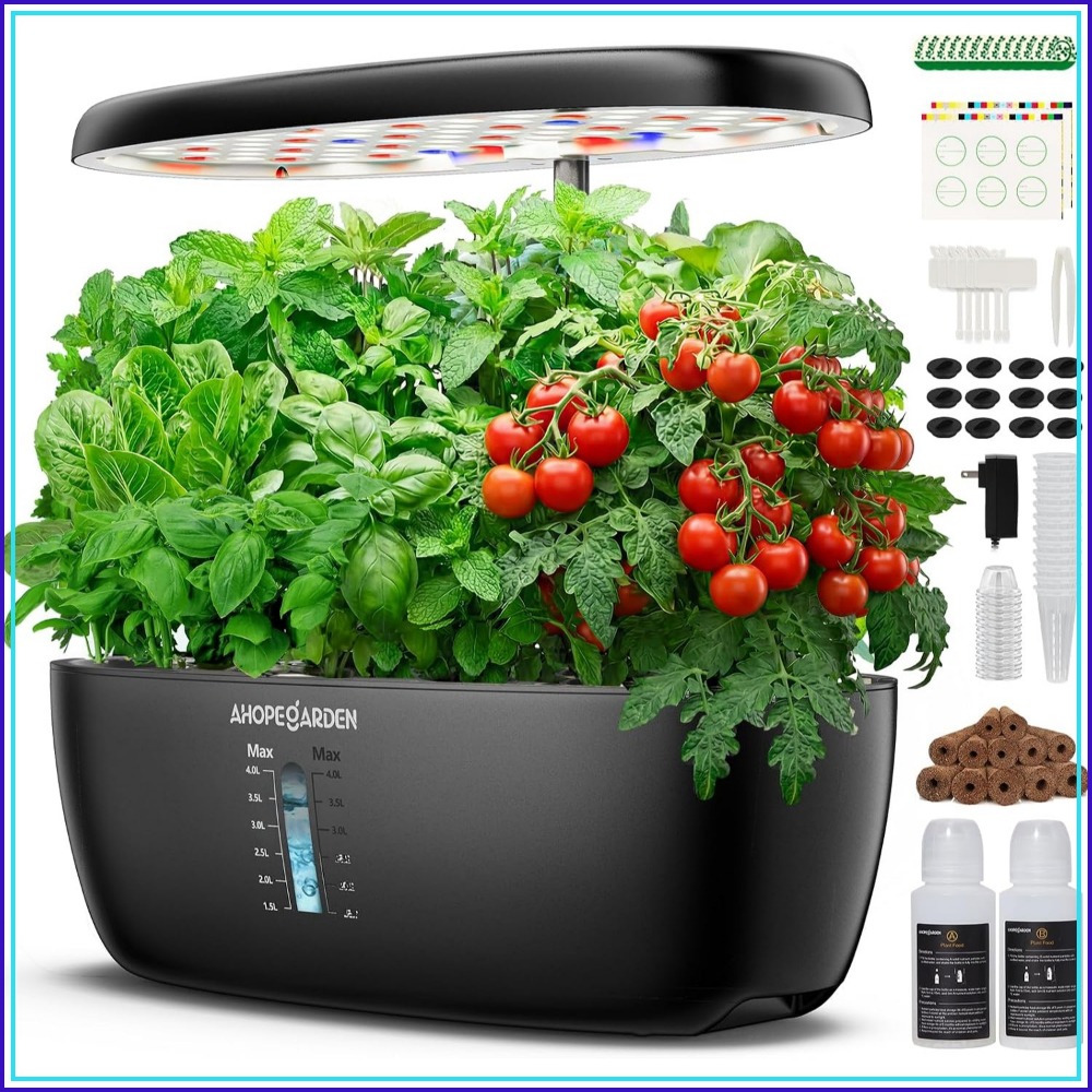 Indoor Garden Kit - 12-pojemnikowy ogród hydroponiczny z oświetleniem LED,